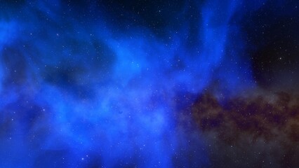 Colorful smoke clouds on dark background 3d render