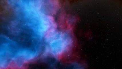 Obraz premium Colorful smoke clouds on dark background 3d render