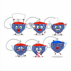 Mascot design style of angel heart necklace character as an attractive supporter
