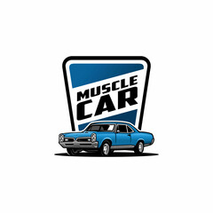 american muscle car logo vector
