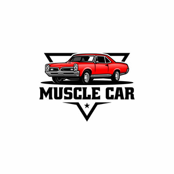 american muscle car logo vector