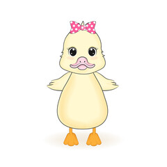 Cute Little Duck cartoon illustration