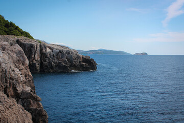 the coast of the island