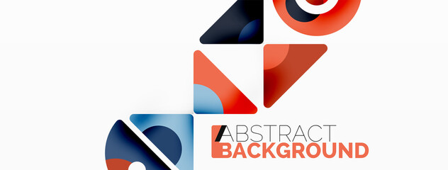 Creative geometric wallpaper. Minimal abstract background. Triangles and circles composition vector illustration for wallpaper banner background or landing page