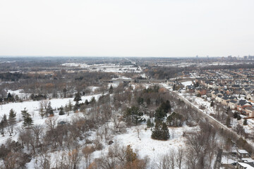 Meadowvale Conservation Area park  in the winter time 