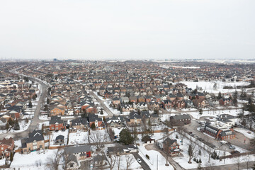 Obraz premium Meadowvale Conservation Area park in the winter time 