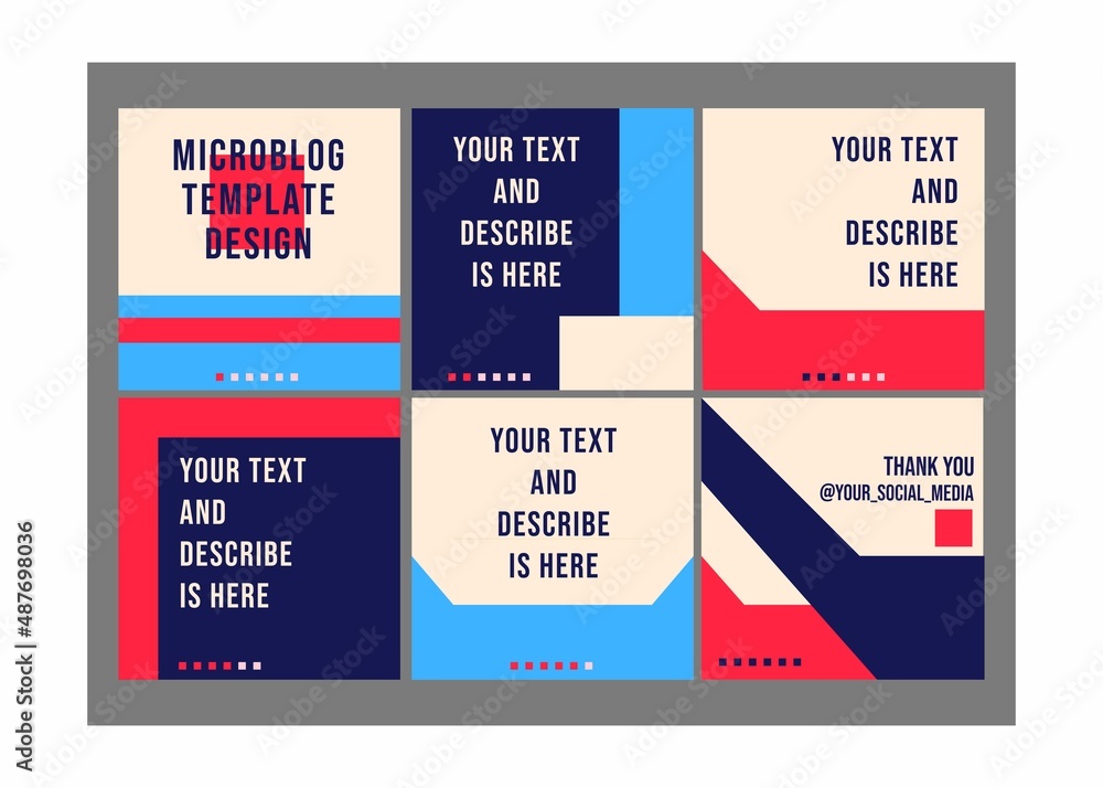 Poster microblog design with vector file for your digital content design.