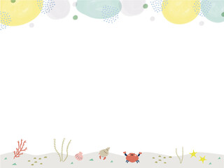 POPで楽しい海のフレーム