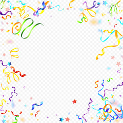 Obraz premium ribbon spiral confetti carnival color shine gift