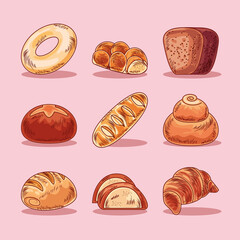 set bread products