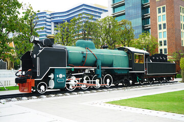 Fototapeta na wymiar Mikado steam locomotive, the ancestor of the world train that remain in Thailand. 