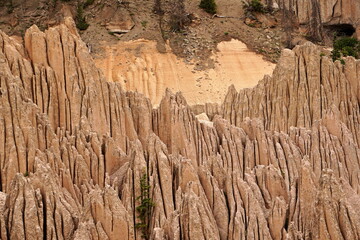 Heavily eroded rock formations of Wheeler Geological Area near Creede Colorado