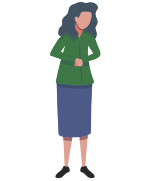 Persona de edad mayor, mujer de la tercera edad encorbada