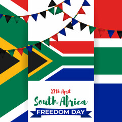 Vector illustration of South Africa Freedom Day