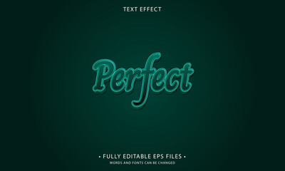 Perfect style editable text effect