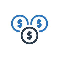 Obraz premium Budget coins icon