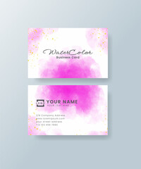 Wedding invitation with abstract watercolor background