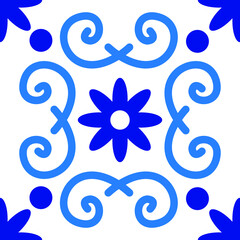 Flowers tiles pattern