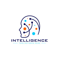 man-made intelligence technology illustration logo