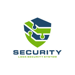 security lock shield technology illustration logo