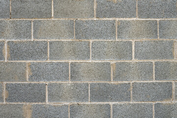 Background from a gray wall made of aerated concrete stones