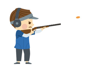 射撃する男性