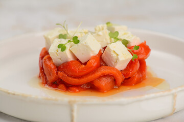 salad with pepper and cheese
