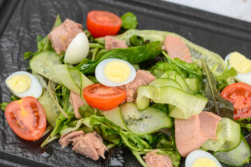 salad with tomatoes and cucumbers