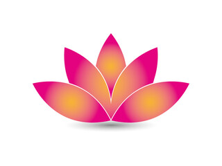 Flower (Lotus) Logo design.Vector