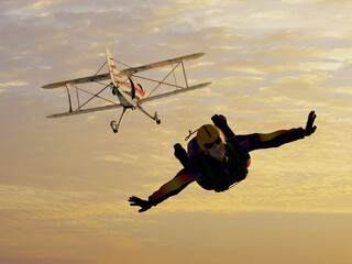 Parashutist and Plane © Kovalenko I
