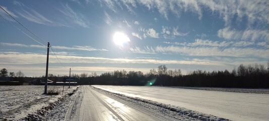 Frozen road