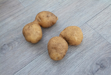 potatoes, ugly potatoes, heart, food, background, texture, vegetables, place for text