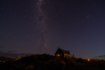 Obraz na płótnie Canvas ニュージーランドテカポの星空