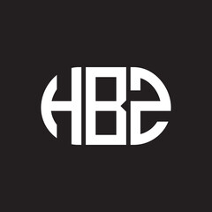 HBZ letter logo design on black background. HBZ creative initials letter logo concept. HBZ letter design.