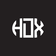 HDX letter logo design on black background. HDX creative initials letter logo concept. HDX letter design.
