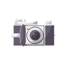 Vintage Camera Flat Illustration. Clean Icon Design Element on Isolated White Background