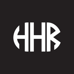HHR letter logo design on black background. HHR creative initials letter logo concept. HHR letter design.