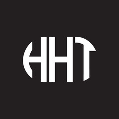 HHT letter logo design on black background. HHT creative initials letter logo concept. HHT letter design.