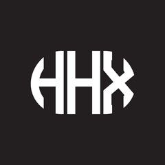 Obraz premium HHX letter logo design on black background. HHX creative initials letter logo concept. HHX letter design.