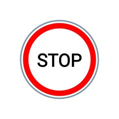 stop sign isolated on white