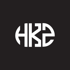 HKZ letter logo design on black background. HKZ creative initials letter logo concept. HKZ letter design.