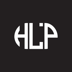 HLP letter logo design on black background. HLP creative initials letter logo concept. HLP letter design.