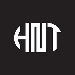 HNT letter logo design on black background. HNT creative initials letter logo concept. HNT letter design.