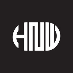 HNW letter logo design on black background. HNW creative initials letter logo concept. HNW letter design.