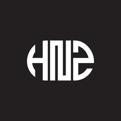 HNZ letter logo design on black background. HNZ creative initials letter logo concept. HNZ letter design.