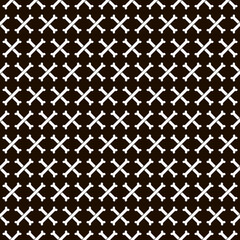 monochrome simple vector pixel art seamless pattern of minimalistic two white crossbones