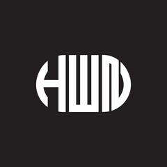 HWN letter logo design on black background. HWN creative initials letter logo concept. HWN letter design.