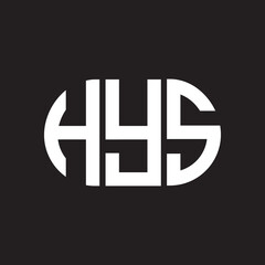 HYS letter logo design on black background. HYS creative initials letter logo concept. HYS letter design.