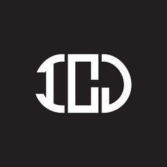 ICJ letter logo design on black background. ICJ creative initials letter logo concept. ICJ letter design.