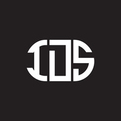 IDS letter logo design on black background. IDS creative initials letter logo concept. IDS letter design.